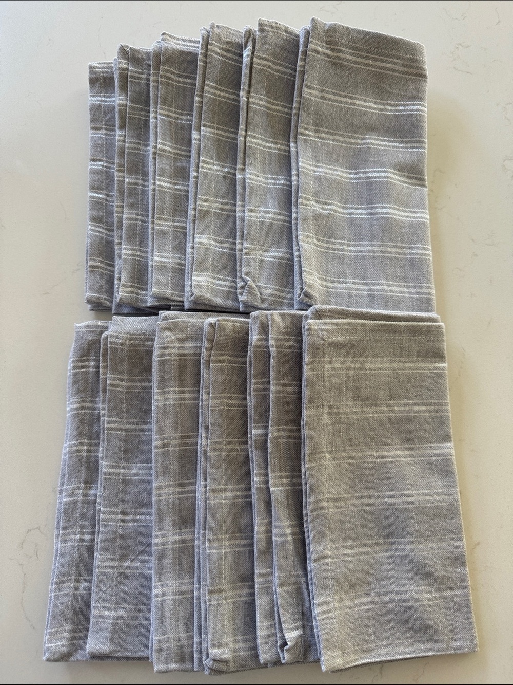 Grey Silver Napkins set of 12. NWOT